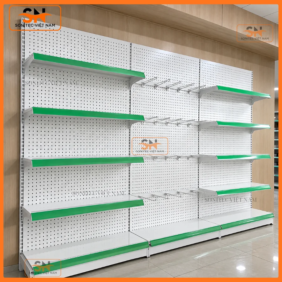 Kệ trưng bày thiết bị điện nước phân loại hàng hóa khoa học