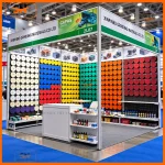 Tấm tôn lỗ gấp triển lãm gian hàng