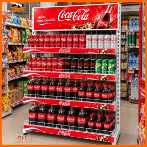 Kệ trưng bày Coca Cola đẹp mắt