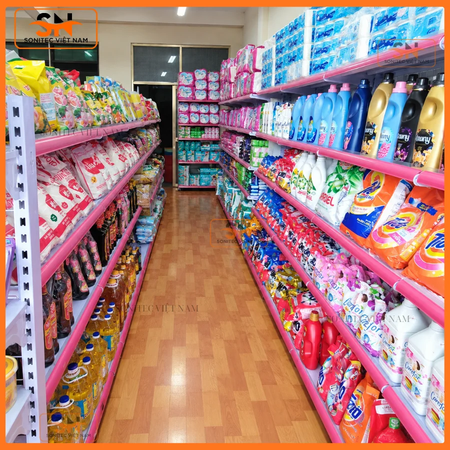 Lắp đặt kệ siêu thị Vi-Mart Kim Sơn, Ninh Bình