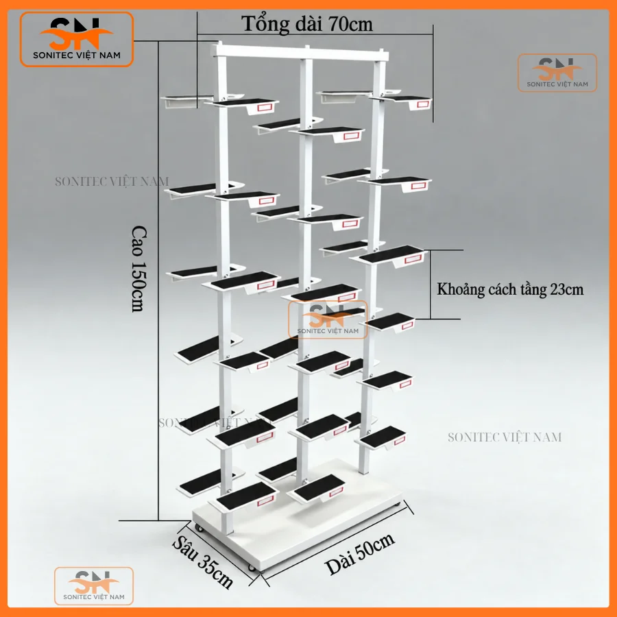 Quy chuẩn giá kệ bày giày chạy bộ