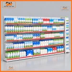 Kệ trưng bày sữa tươi trong siêu thị đẹp, bền