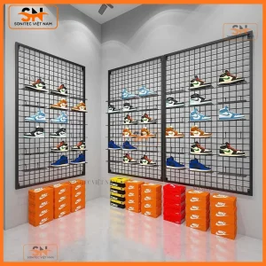 Khung sắt trưng giày thể thao đẹp, đa hiệu năng
